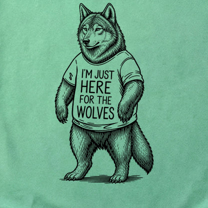 I'm Just Here for the Wolves Cotton T-Shirt