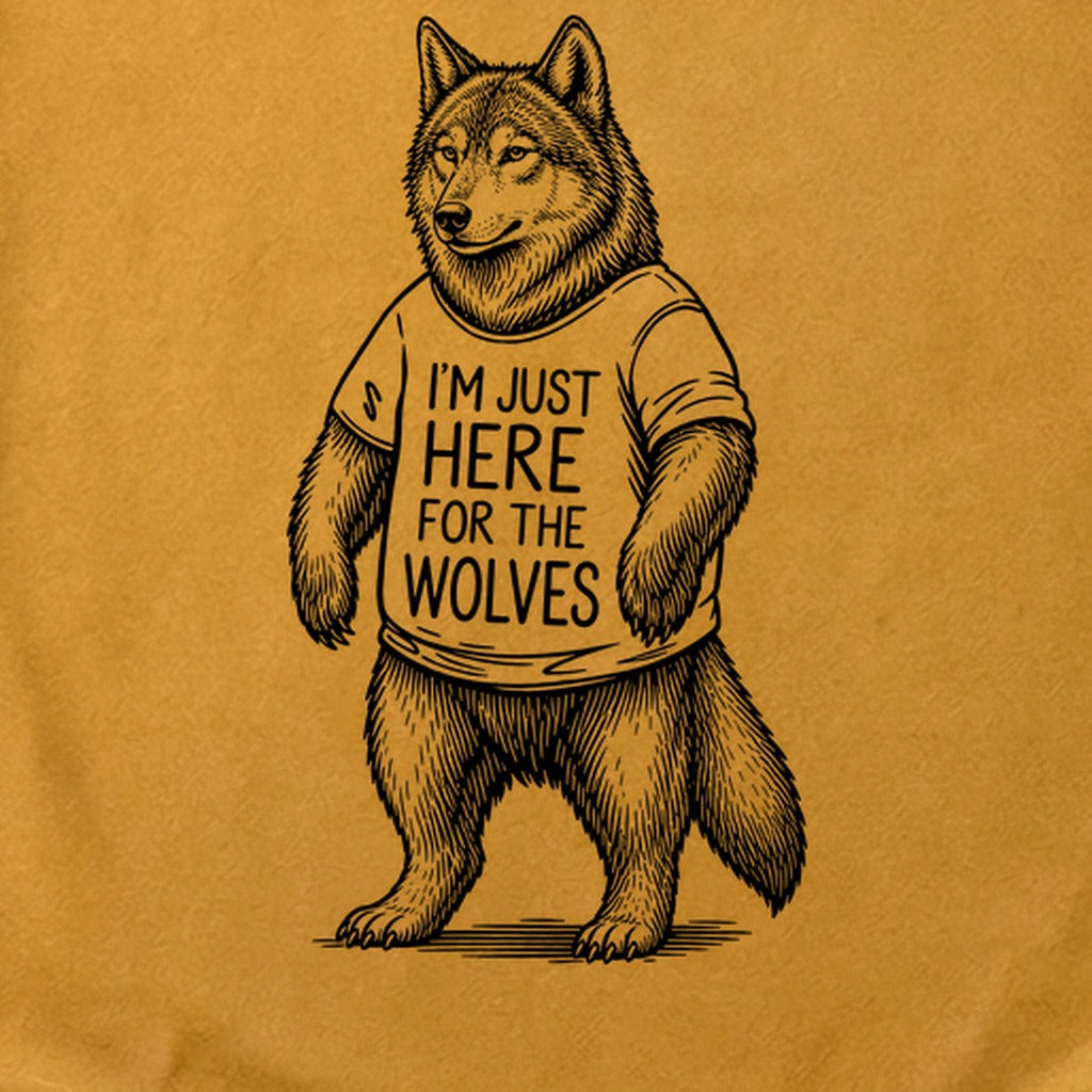 I'm Just Here for the Wolves Cotton T-Shirt
