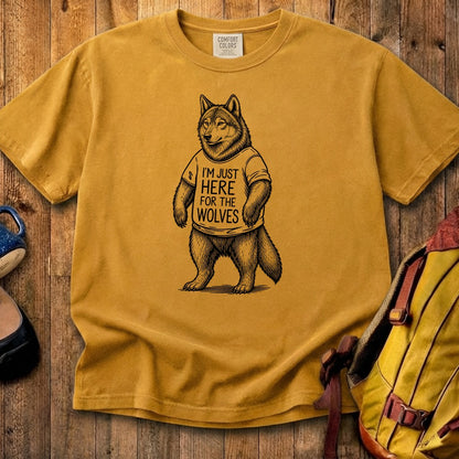 I'm Just Here for the Wolves Cotton T-Shirt