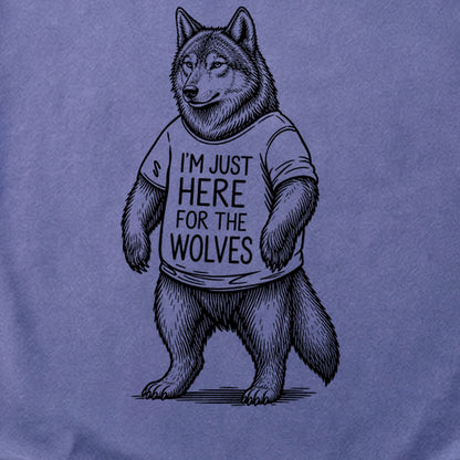 I'm Just Here for the Wolves Cotton T-Shirt