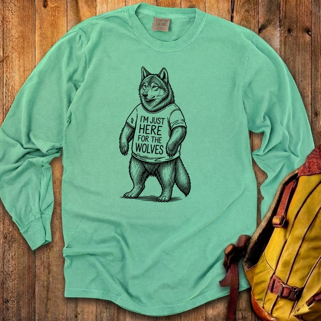 I'm Just Here for the Wolves Premium Long Sleeve