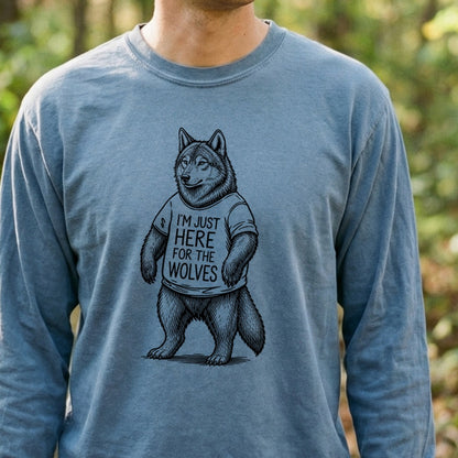 I'm Just Here for the Wolves Premium Long Sleeve