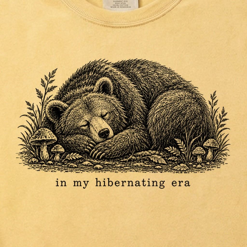 In My Hibernating Era Bear Cotton T-Shirt