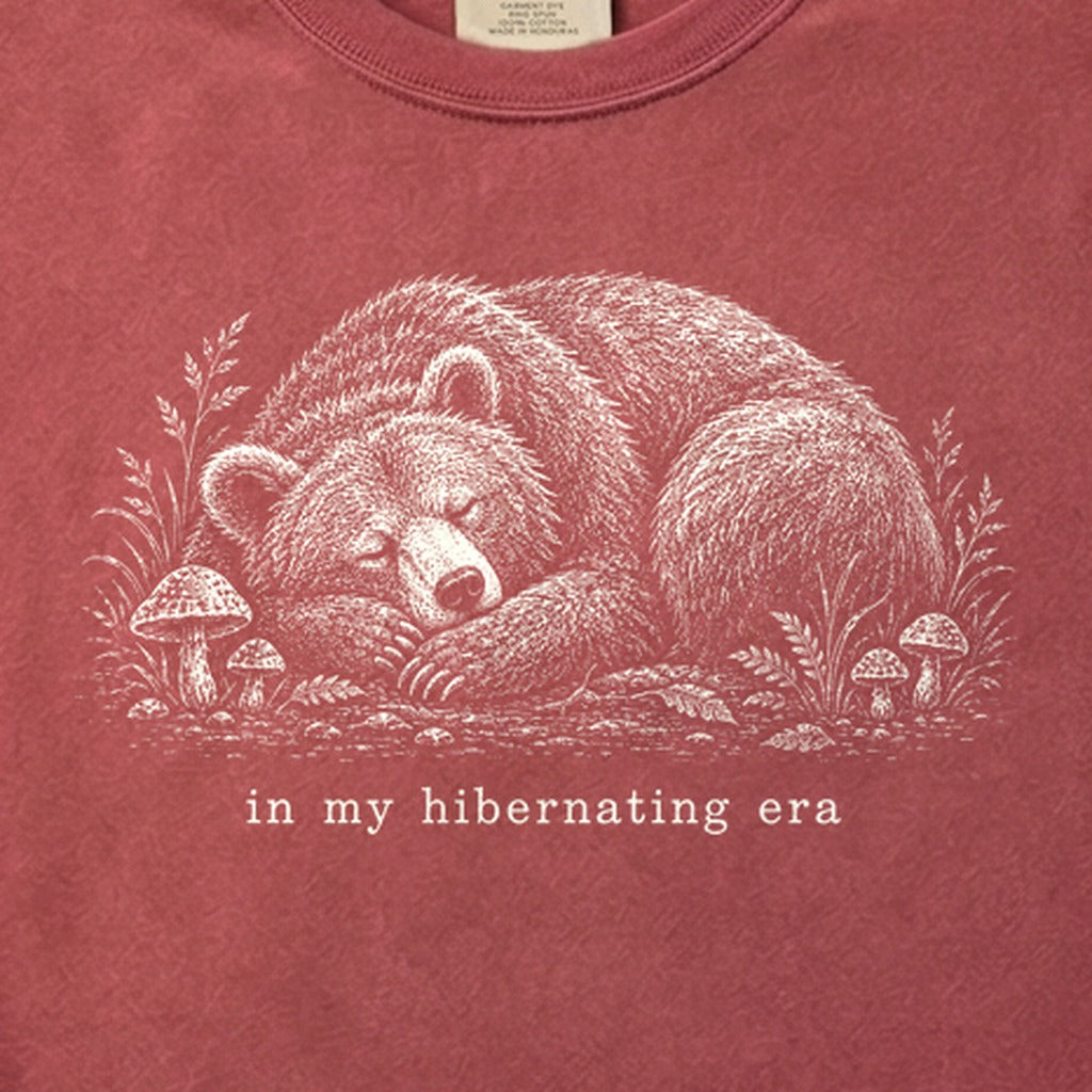 In My Hibernating Era Bear Cotton T-Shirt
