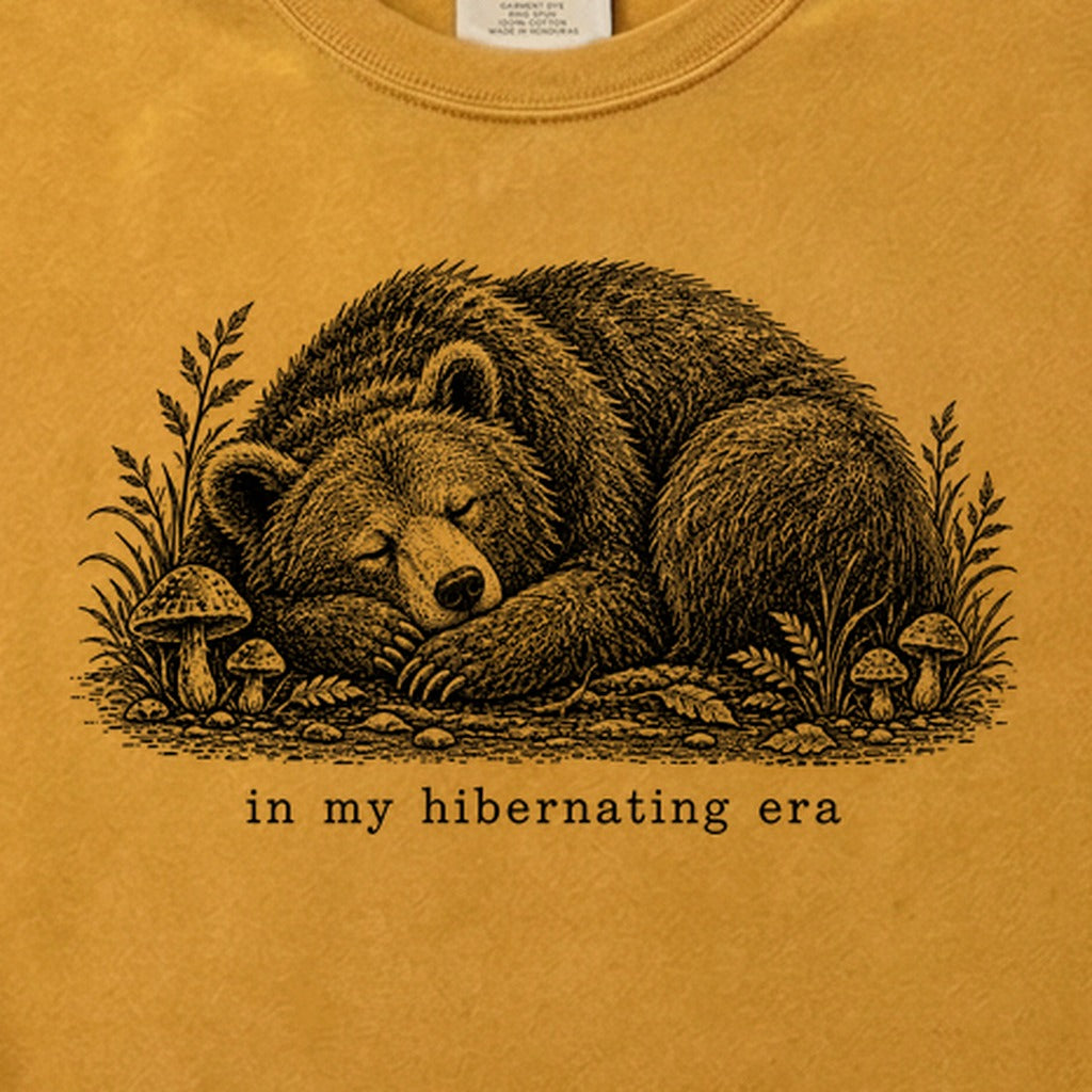 In My Hibernating Era Bear Cotton T-Shirt
