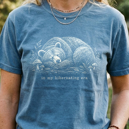 In My Hibernating Era Bear Cotton T-Shirt
