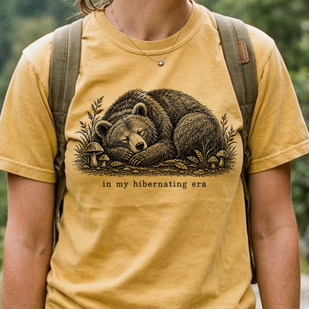 In My Hibernating Era Bear Cotton T-Shirt