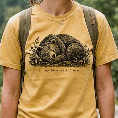 In My Hibernating Era Bear Cotton T-Shirt