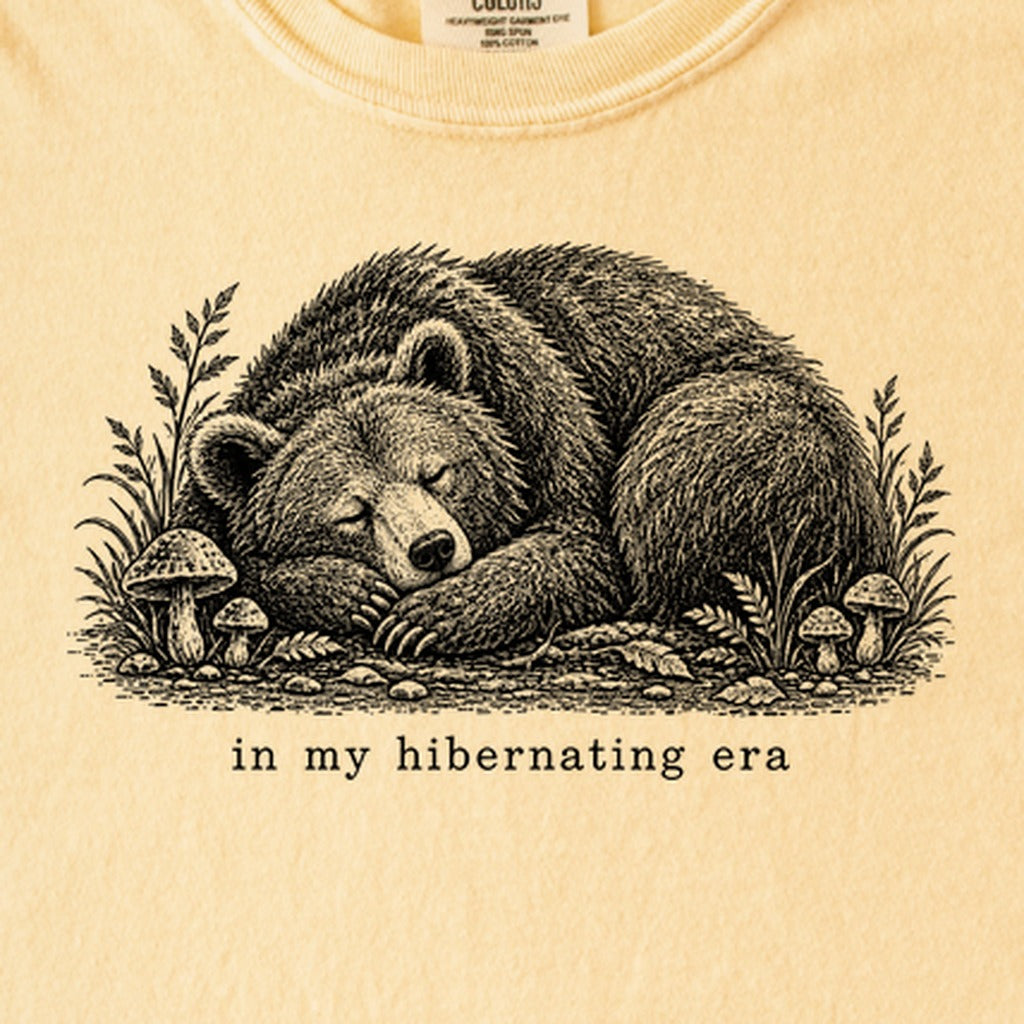 In My Hibernating Era Bear Kids Cotton T-Shirt