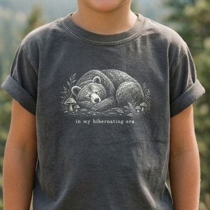 In My Hibernating Era Bear Kids Cotton T-Shirt