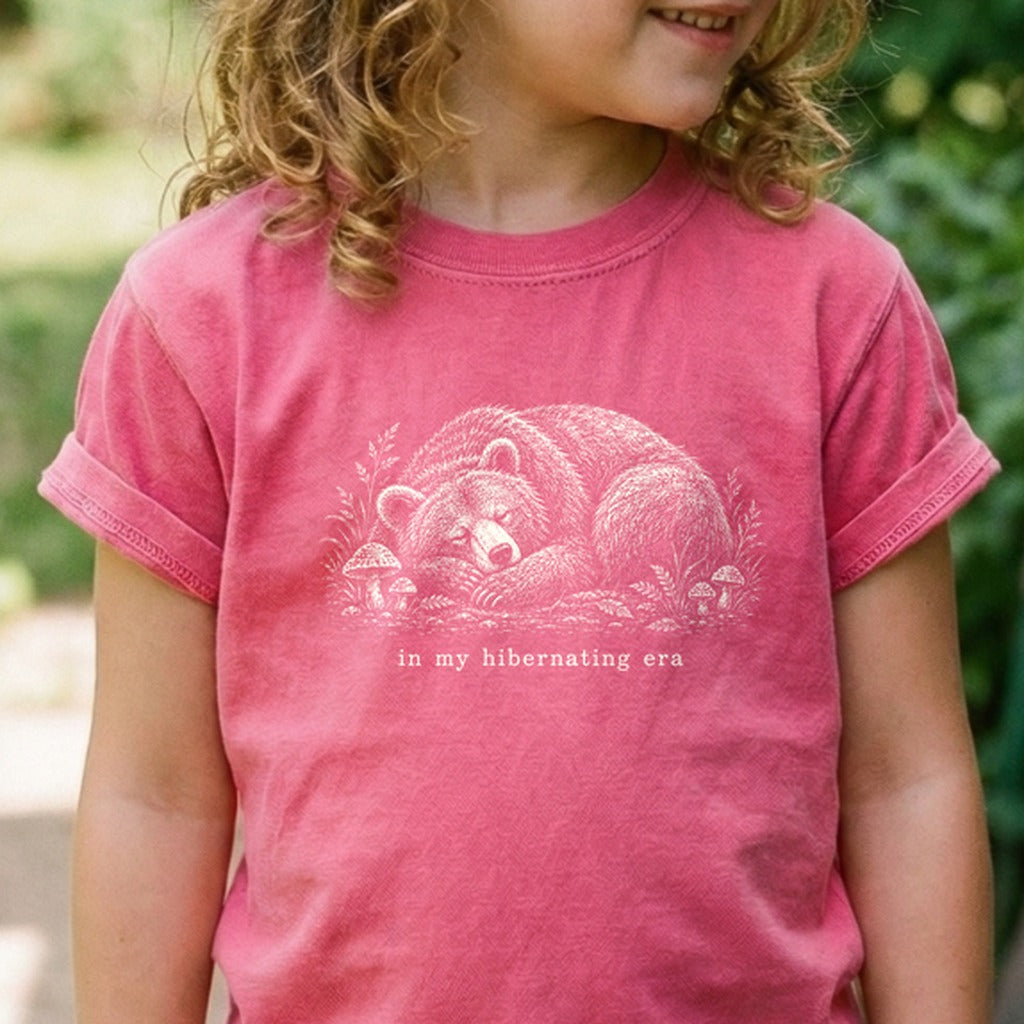 In My Hibernating Era Bear Kids Cotton T-Shirt
