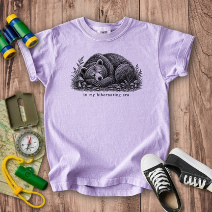 In My Hibernating Era Bear Kids Cotton T-Shirt