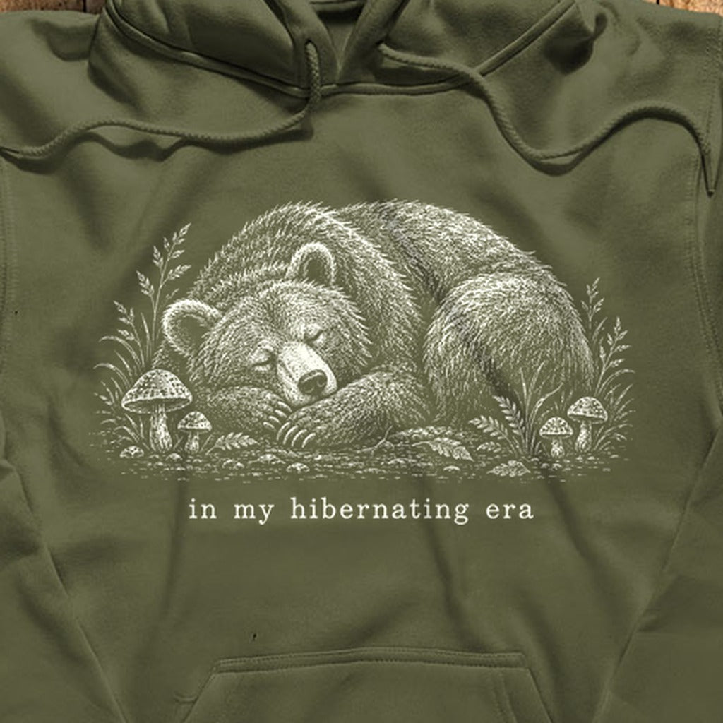 In My Hibernating Era Bear Hoodie