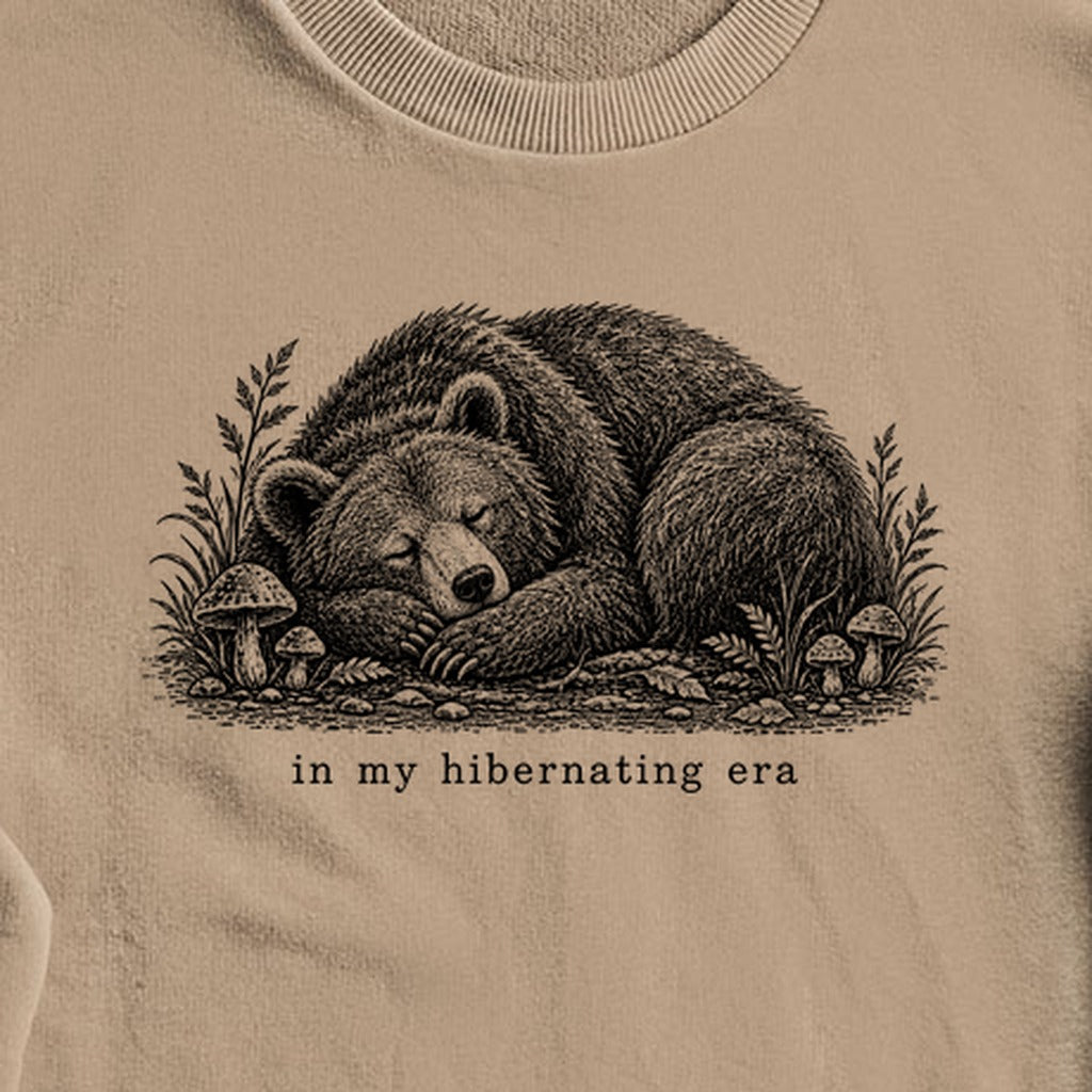 In My Hibernating Era Bear Crewneck Sweatshirt