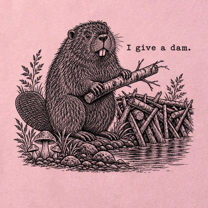 Beaver I Give a Dam Cotton T-Shirt