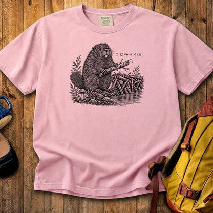 Beaver I Give a Dam Cotton T-Shirt