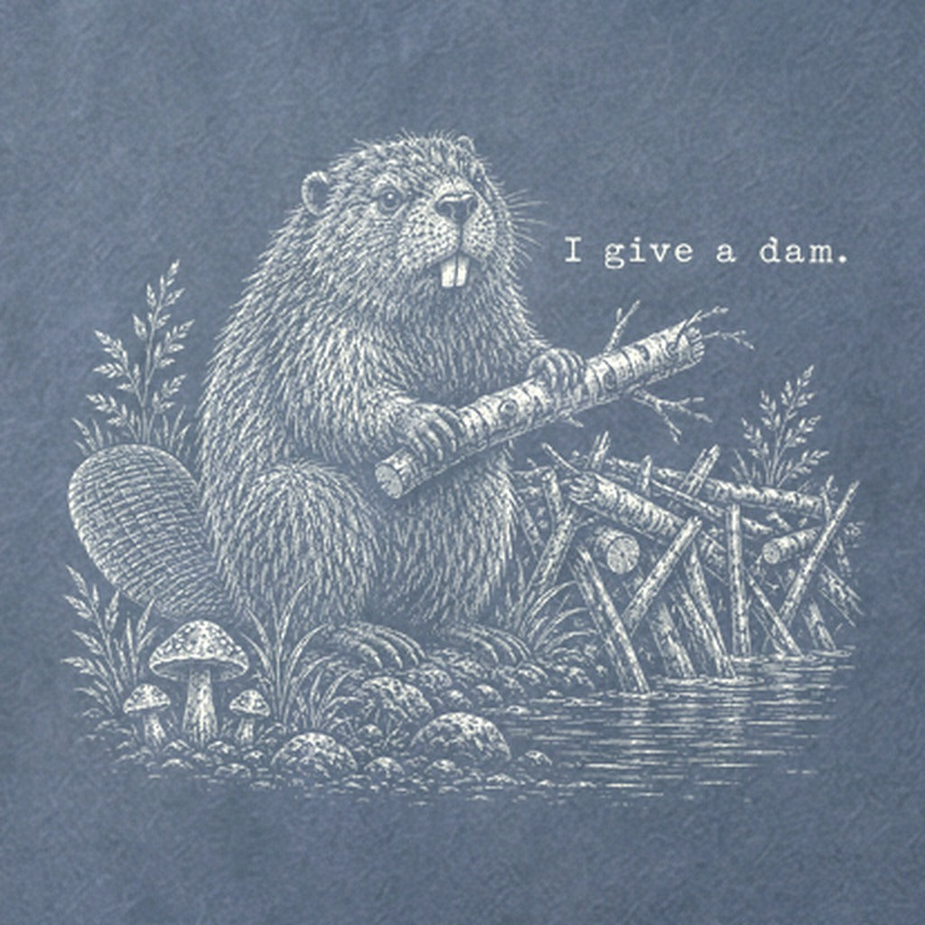 Beaver I Give a Dam Cotton T-Shirt