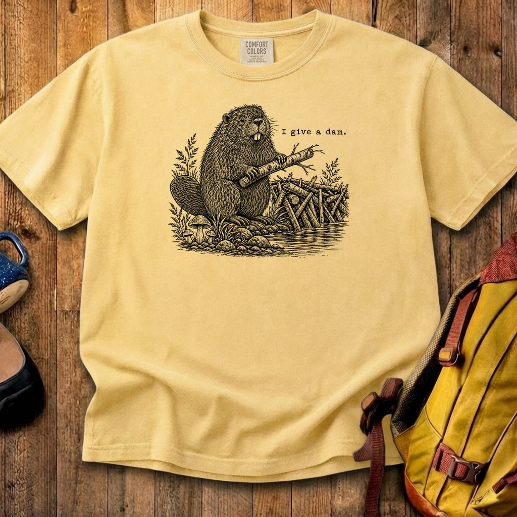 Beaver I Give a Dam Cotton T-Shirt