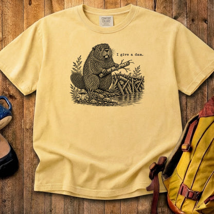 Beaver I Give a Dam Cotton T-Shirt
