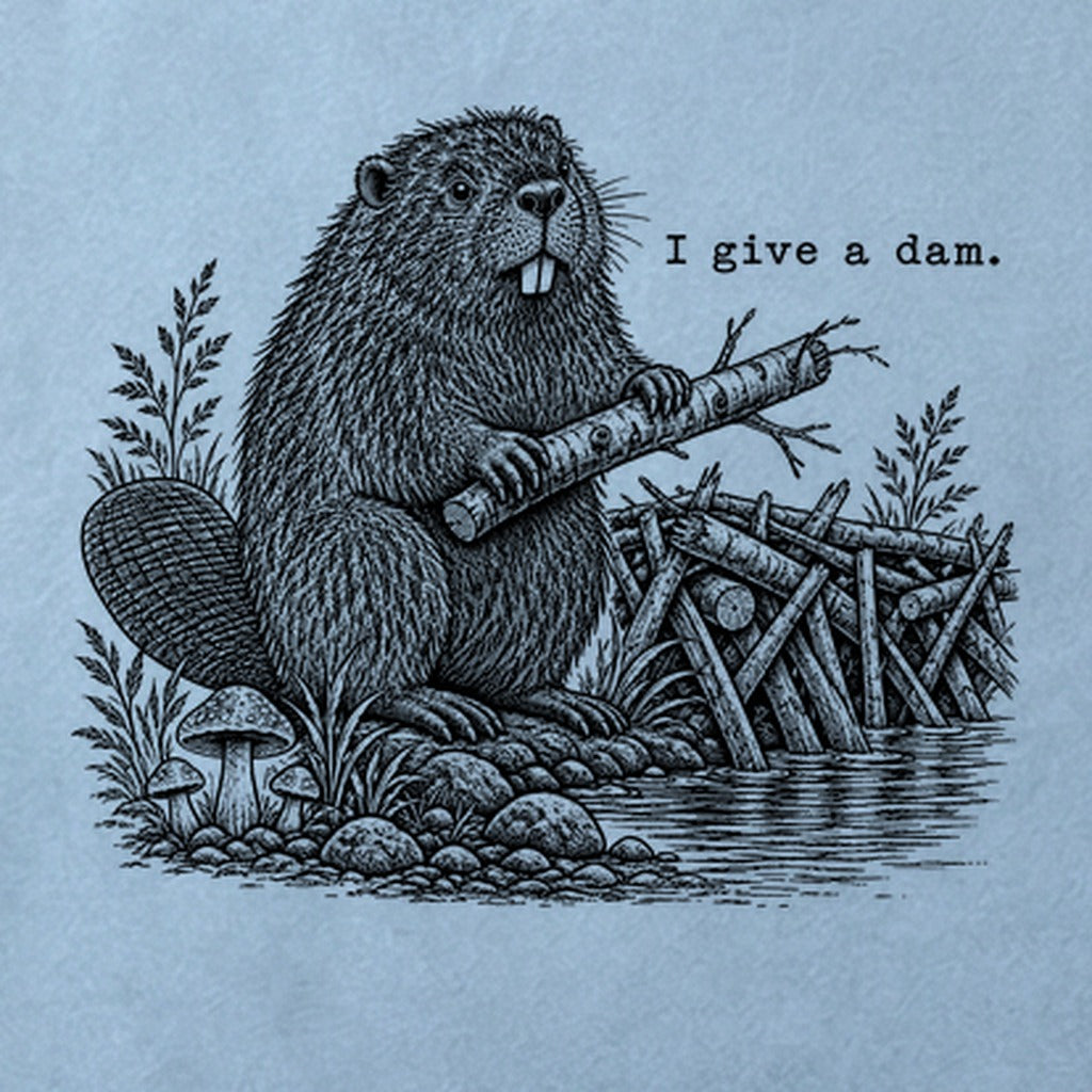 Beaver I Give a Dam Cotton T-Shirt