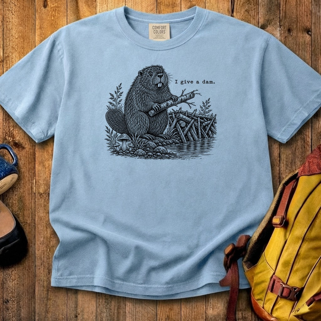 Beaver I Give a Dam Cotton T-Shirt