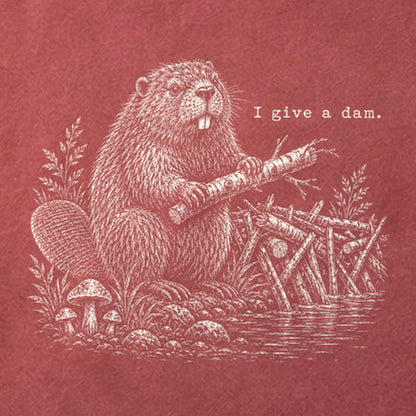 Beaver I Give a Dam Cotton T-Shirt