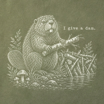 Beaver I Give a Dam Cotton T-Shirt