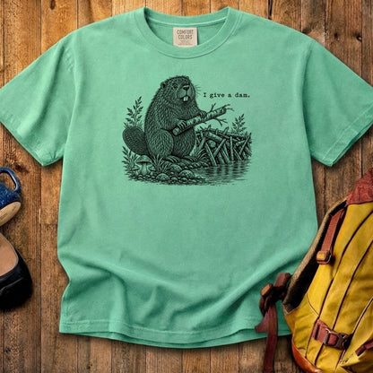 Beaver I Give a Dam Cotton T-Shirt