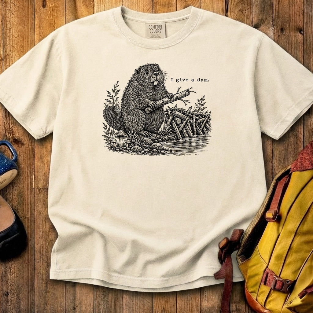 Beaver I Give a Dam Cotton T-Shirt