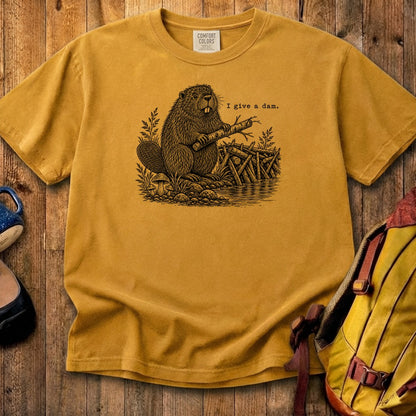 Beaver I Give a Dam Cotton T-Shirt