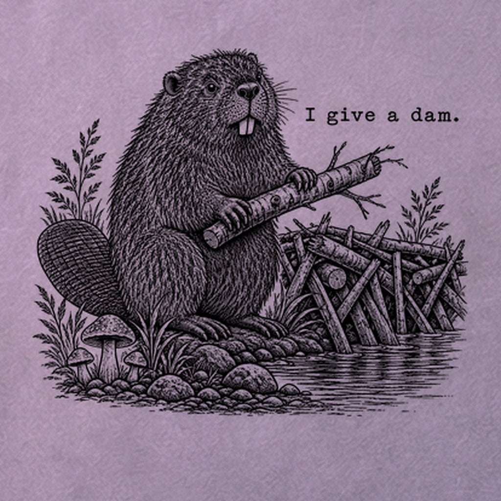 Beaver I Give a Dam Cotton T-Shirt