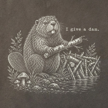 Beaver I Give a Dam Cotton T-Shirt