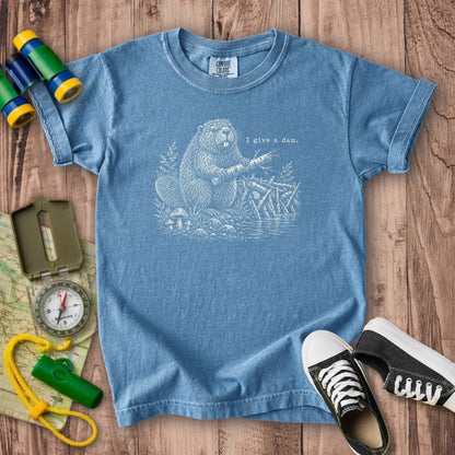 Beaver I Give a Dam Kids Cotton T-Shirt