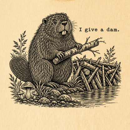 Beaver I Give a Dam Kids Cotton T-Shirt