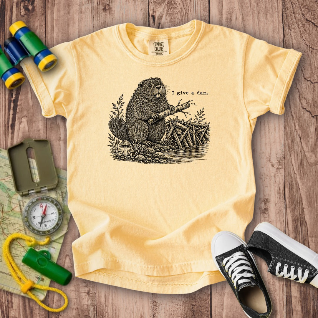 Beaver I Give a Dam Kids Cotton T-Shirt