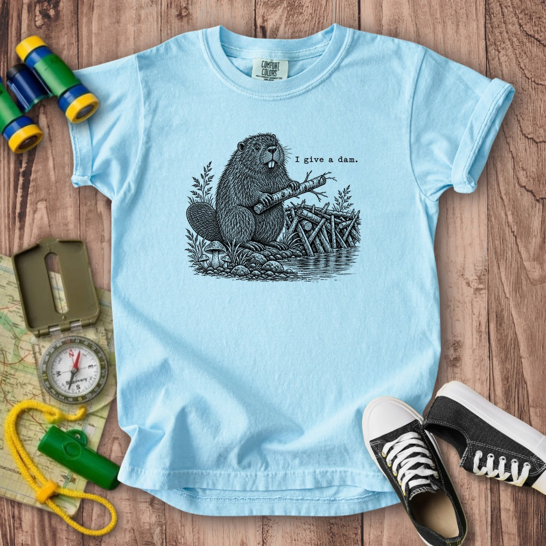 Beaver I Give a Dam Kids Cotton T-Shirt