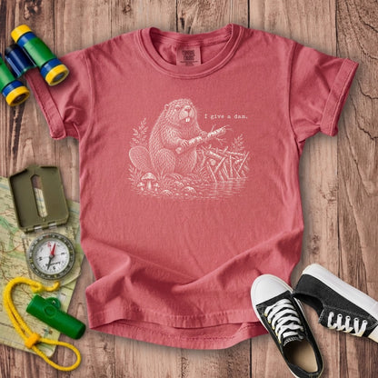 Beaver I Give a Dam Kids Cotton T-Shirt
