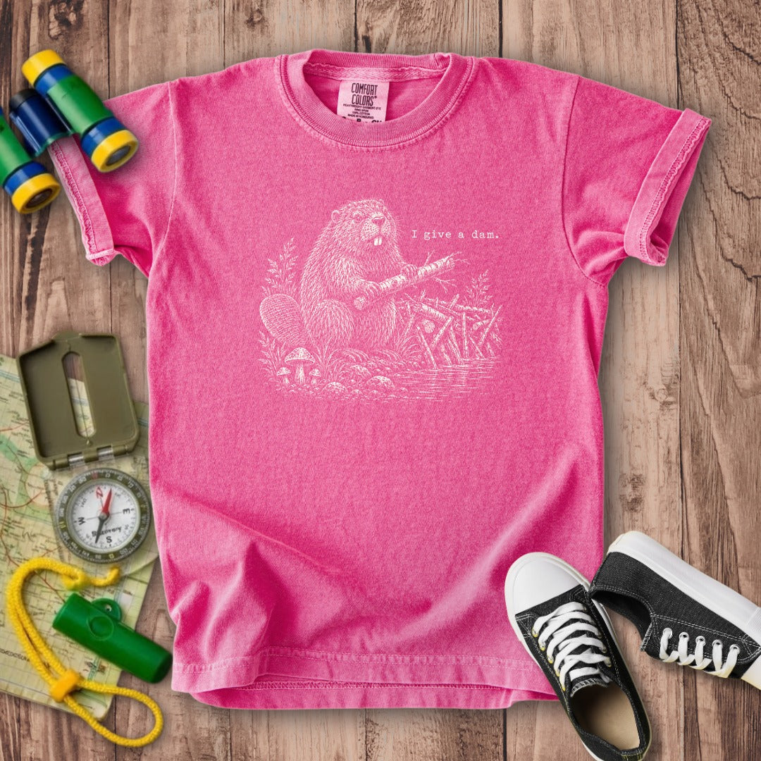 Beaver I Give a Dam Kids Cotton T-Shirt