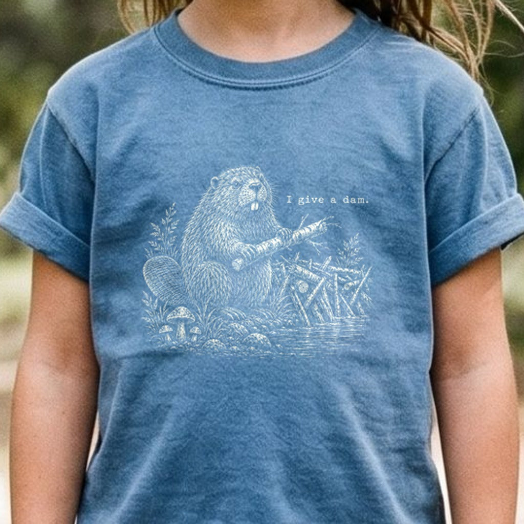 Beaver I Give a Dam Kids Cotton T-Shirt