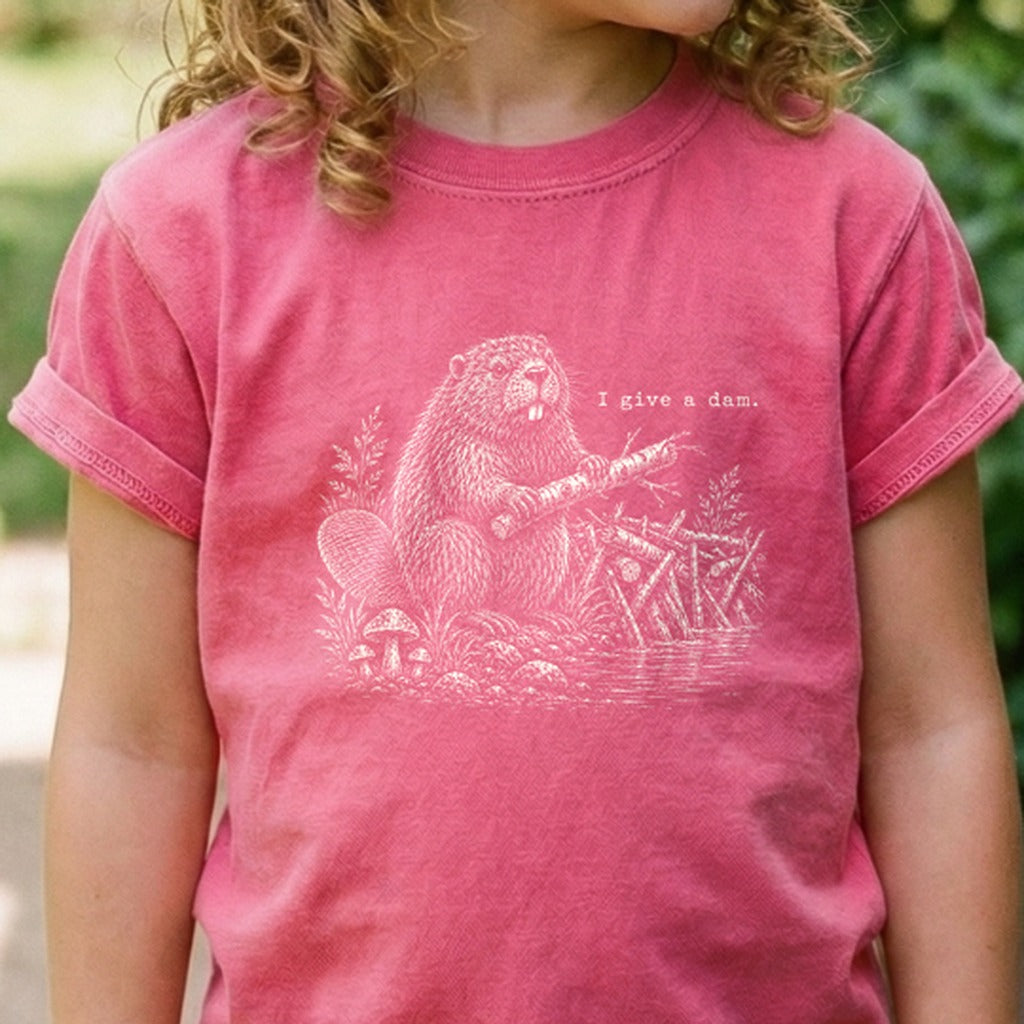 Beaver I Give a Dam Kids Cotton T-Shirt