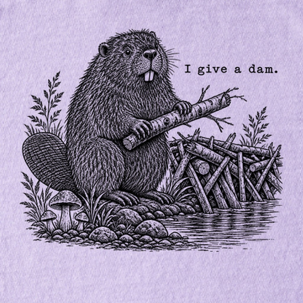 Beaver I Give a Dam Kids Cotton T-Shirt