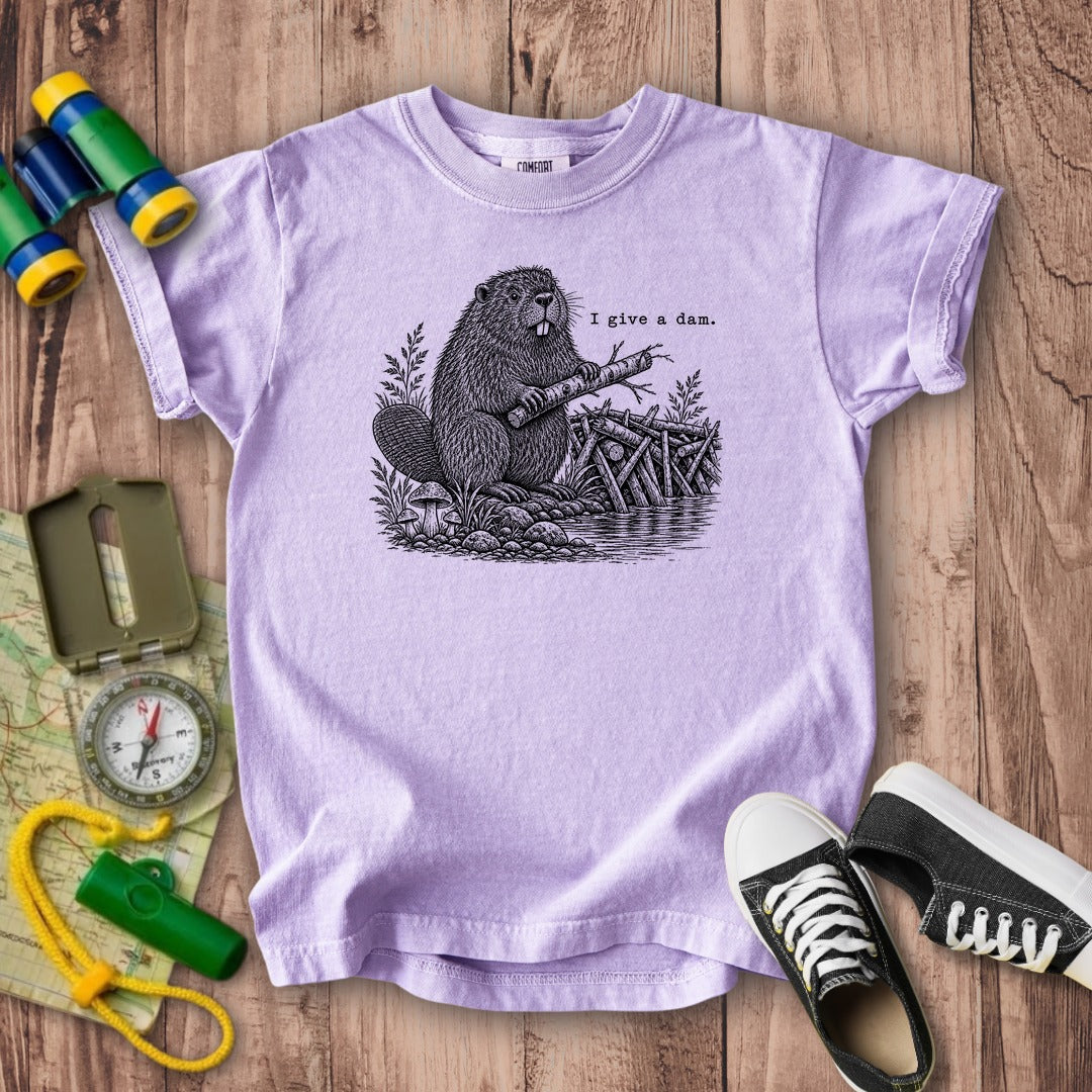 Beaver I Give a Dam Kids Cotton T-Shirt