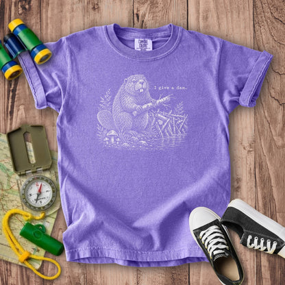 Beaver I Give a Dam Kids Cotton T-Shirt