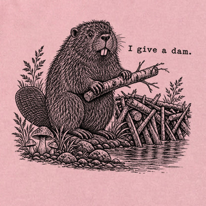Beaver I Give a Dam Premium Long Sleeve