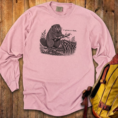 Beaver I Give a Dam Premium Long Sleeve