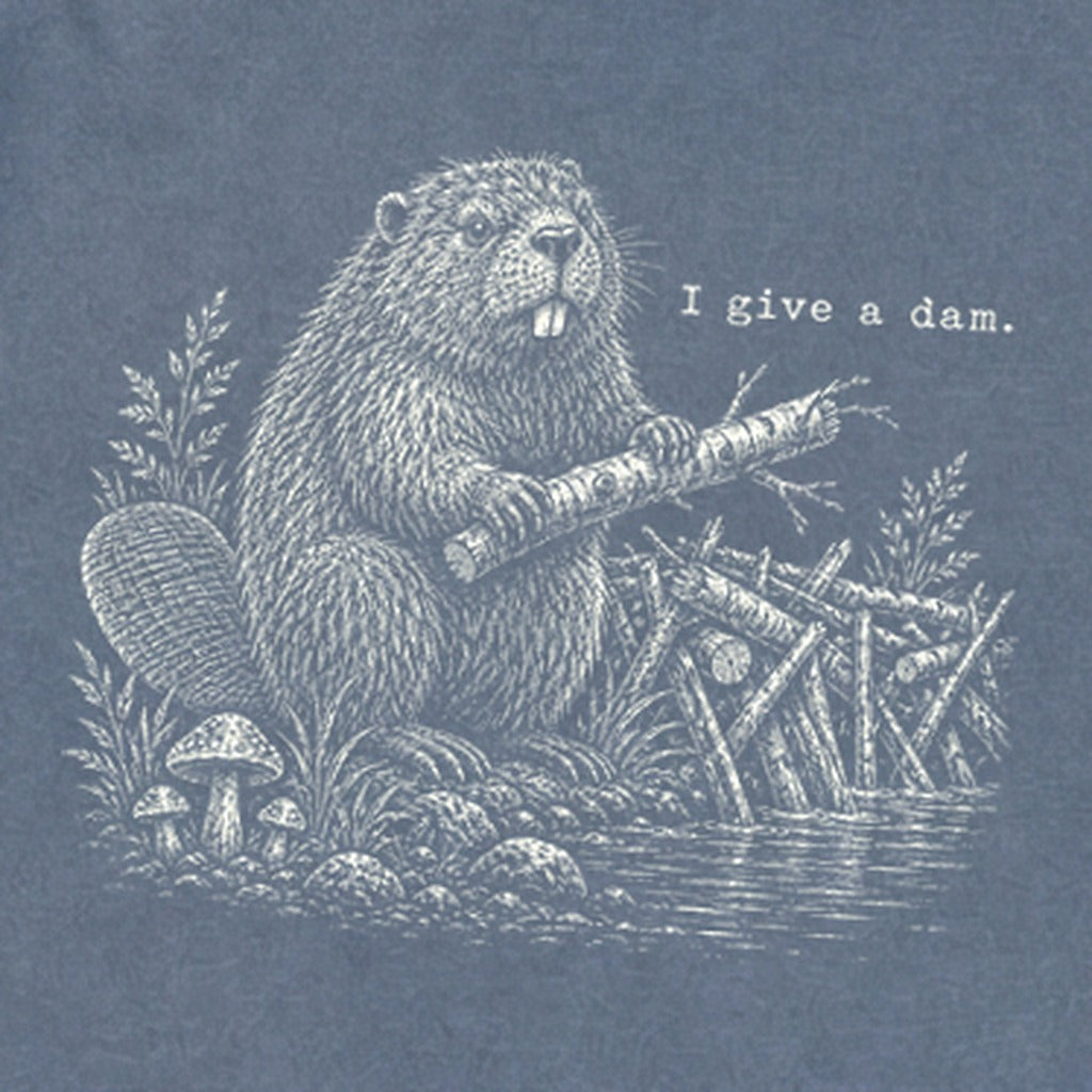 Beaver I Give a Dam Premium Long Sleeve