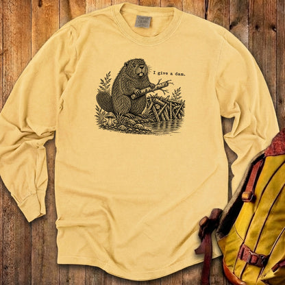 Beaver I Give a Dam Premium Long Sleeve