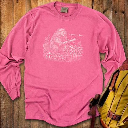 Beaver I Give a Dam Premium Long Sleeve