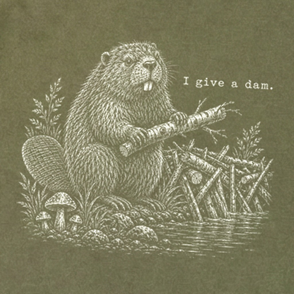 Beaver I Give a Dam Premium Long Sleeve