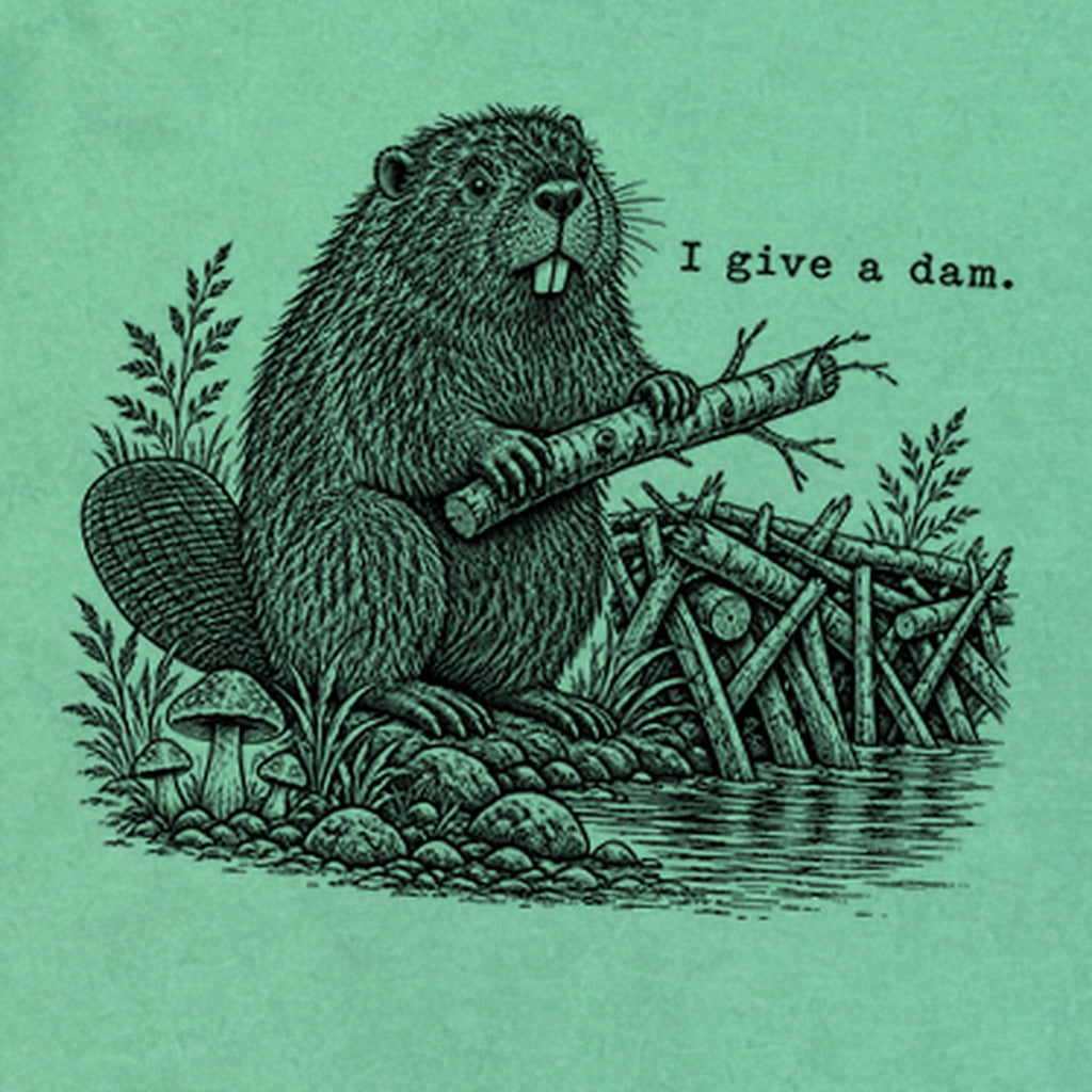 Beaver I Give a Dam Premium Long Sleeve